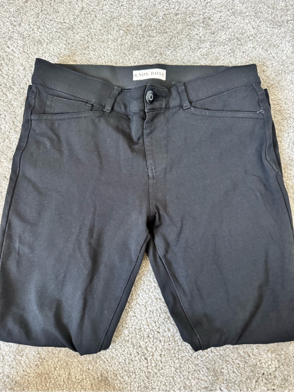 Knox Rose Men's Slim Straight Black Jeans